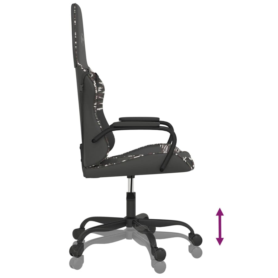 Massage Gamestoel Kunstleer Zwart en camouflage