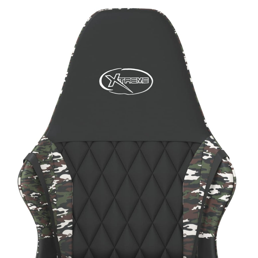 Massage Gamestoel Kunstleer Zwart en camouflage