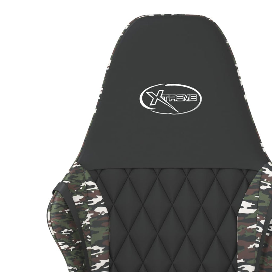 Massage Gamestoel Kunstleer Zwart en camouflage