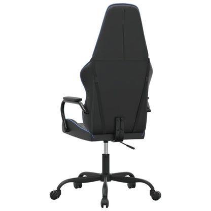 Massage gamestoel kunstleer zwart en blauw Blauw