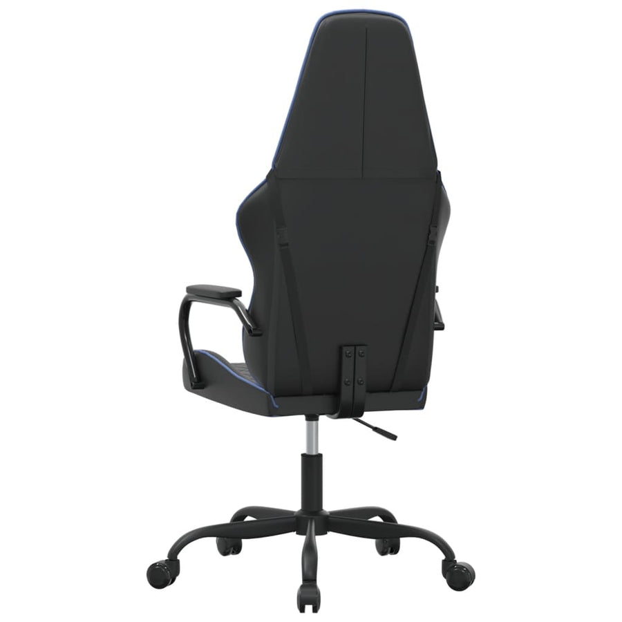Massage gamestoel kunstleer zwart en blauw Blauw
