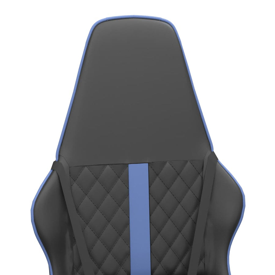 Massage gamestoel kunstleer zwart en blauw Blauw
