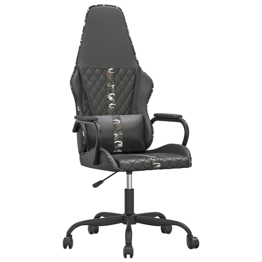 Massage gamestoel kunstleer camouflage en zwart Camouflage