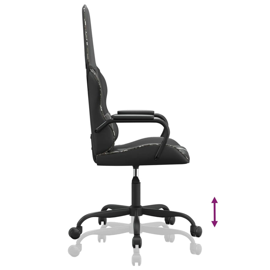 Massage gamestoel kunstleer camouflage en zwart Camouflage