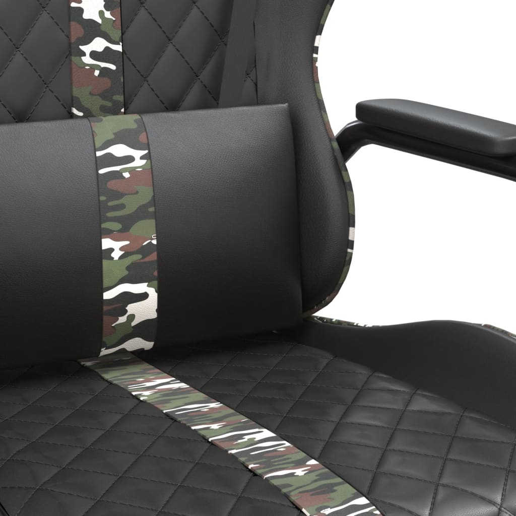 Massage gamestoel kunstleer camouflage en zwart Camouflage