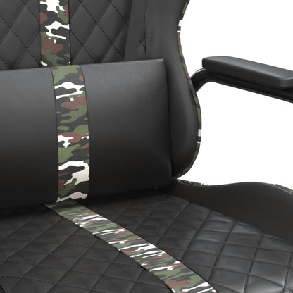 Massage gamestoel kunstleer camouflage en zwart Camouflage