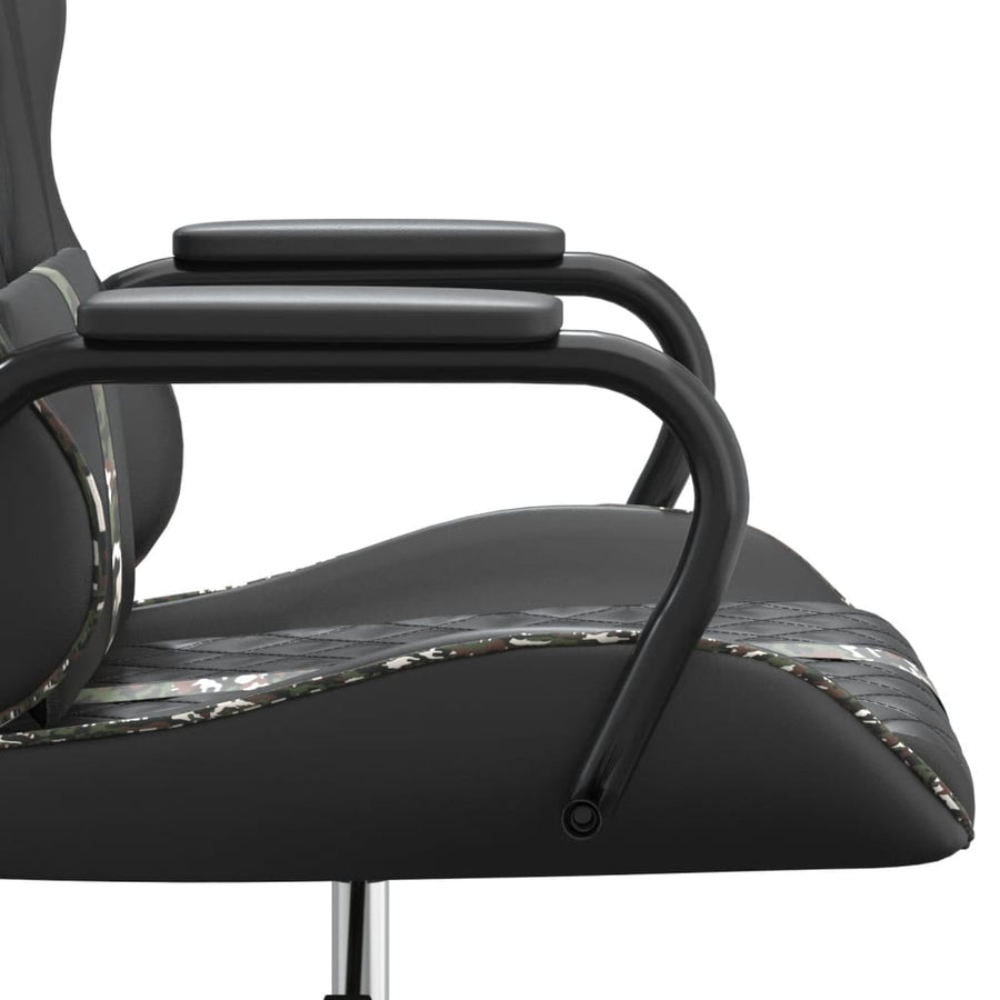 Massage gamestoel kunstleer camouflage en zwart Camouflage
