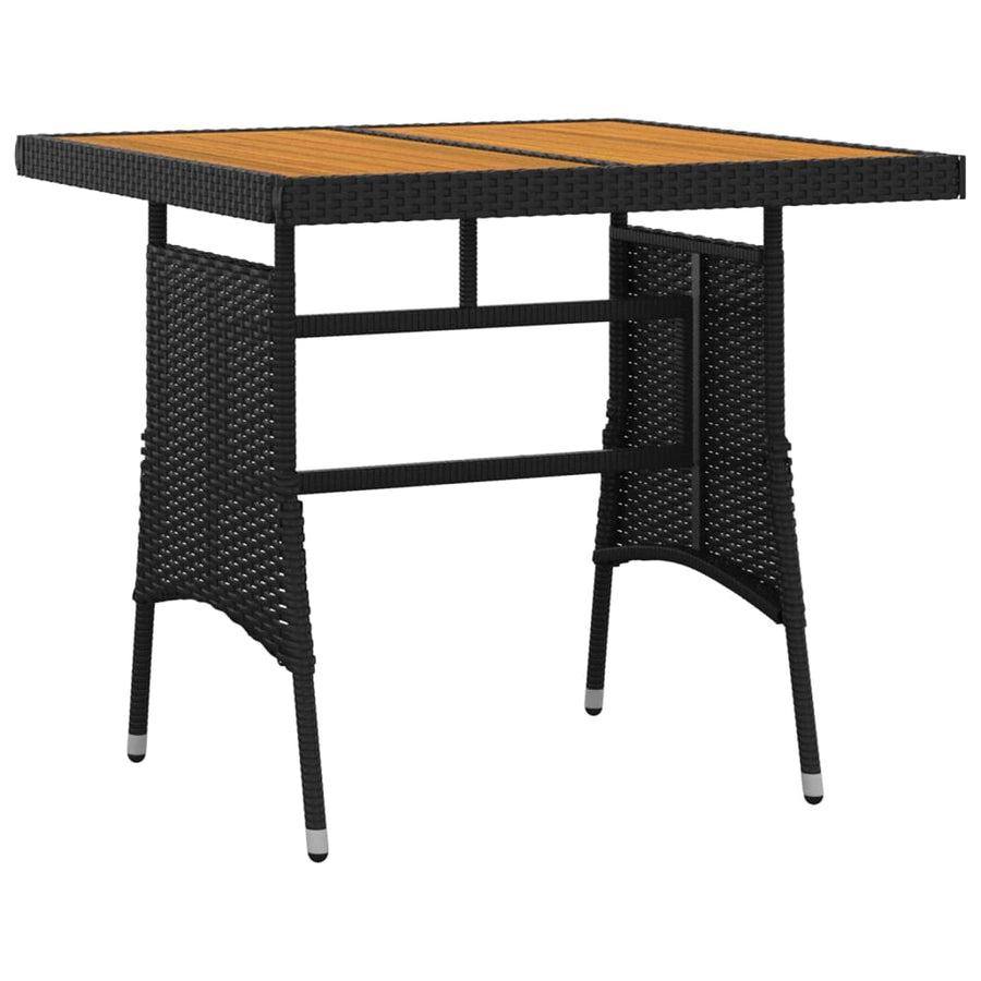 3-Delige Tuinset Poly Rattan 2 Zwart