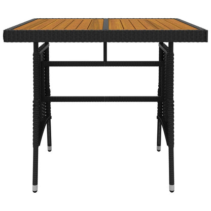 3-Delige Tuinset Poly Rattan 2 Zwart en crème