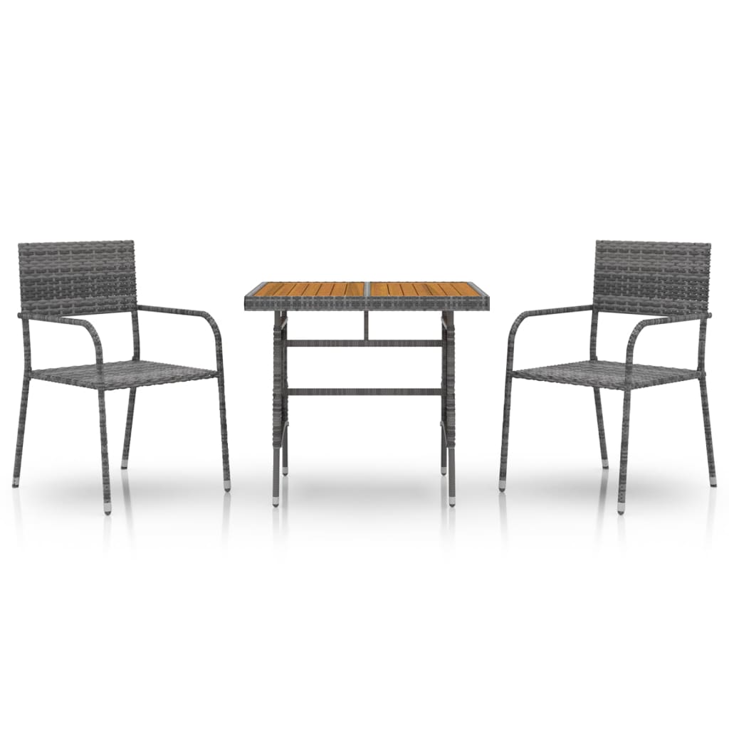 3-Delige Tuinset Poly Rattan 2