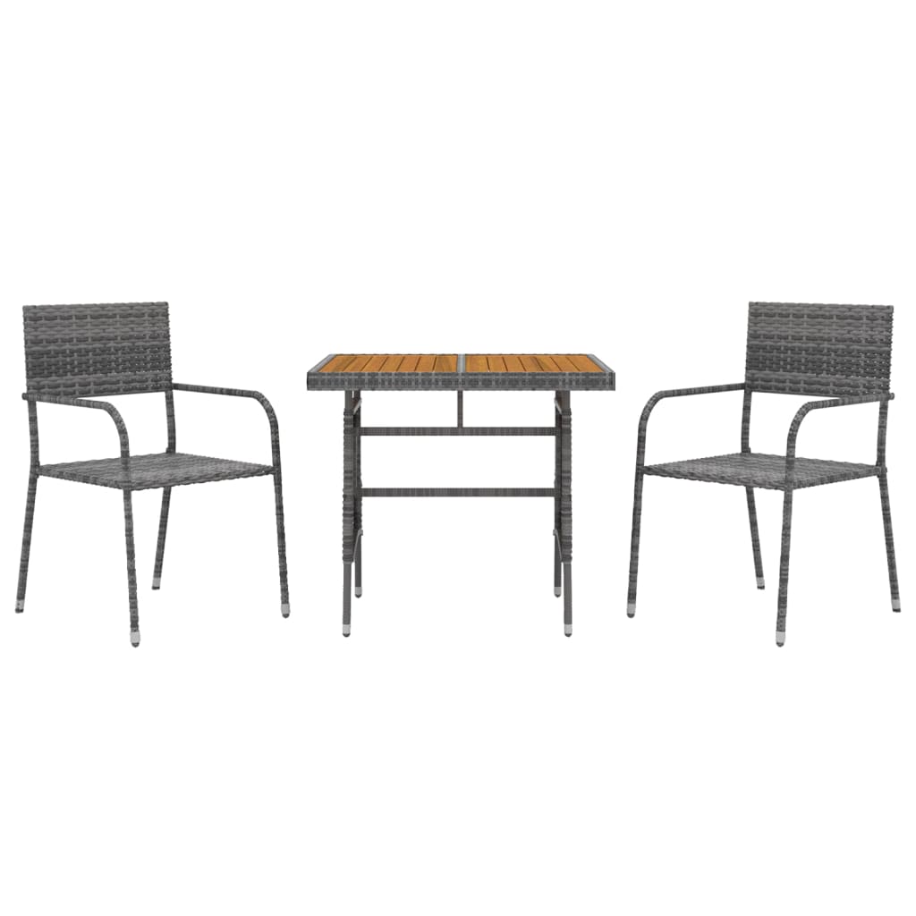 3-Delige Tuinset Poly Rattan 2