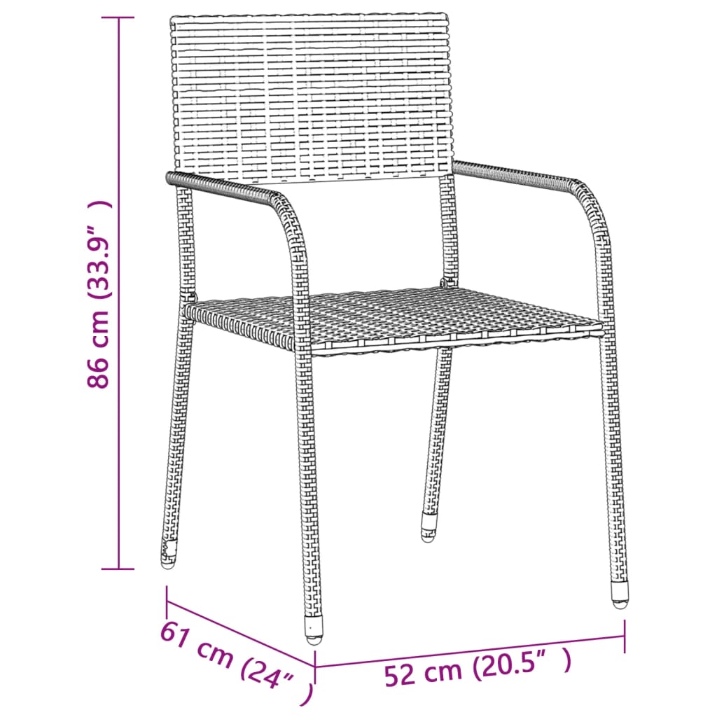 3-Delige Tuinset Poly Rattan 2