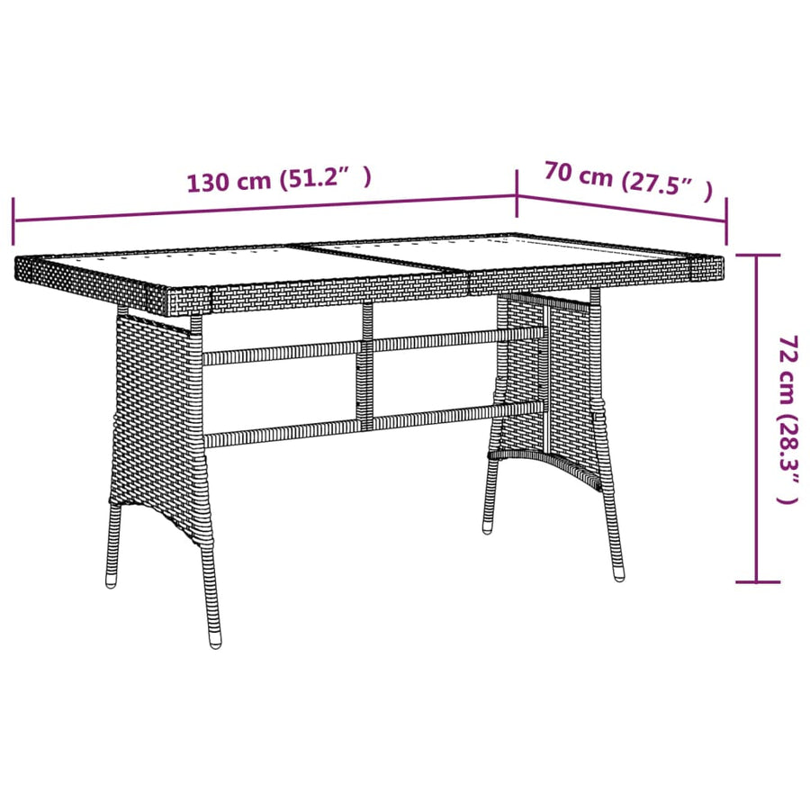 -Delige Tuinset Poly Rattan 5