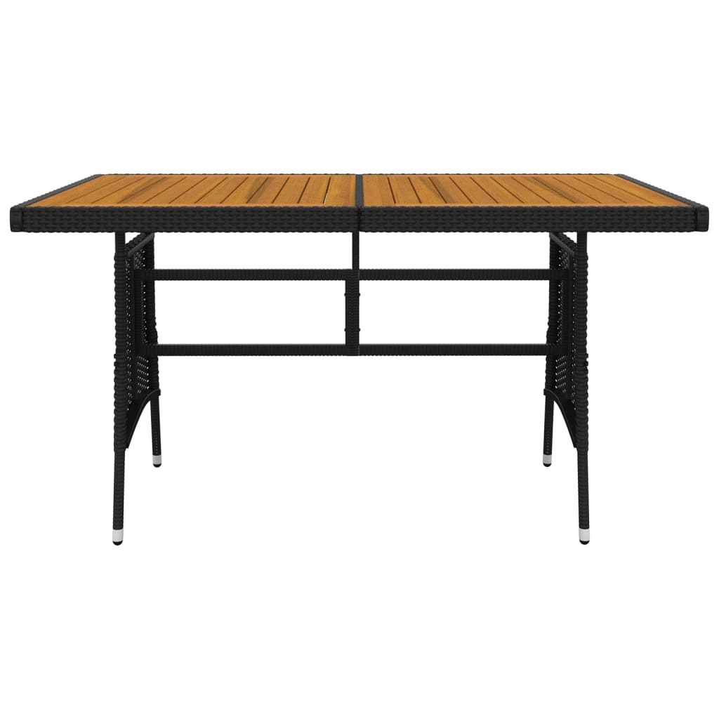 Tuinset Poly Rattan 7 Zwart