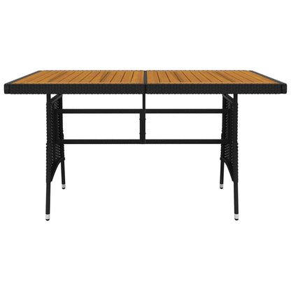 Tuinset Poly Rattan 7 Zwart