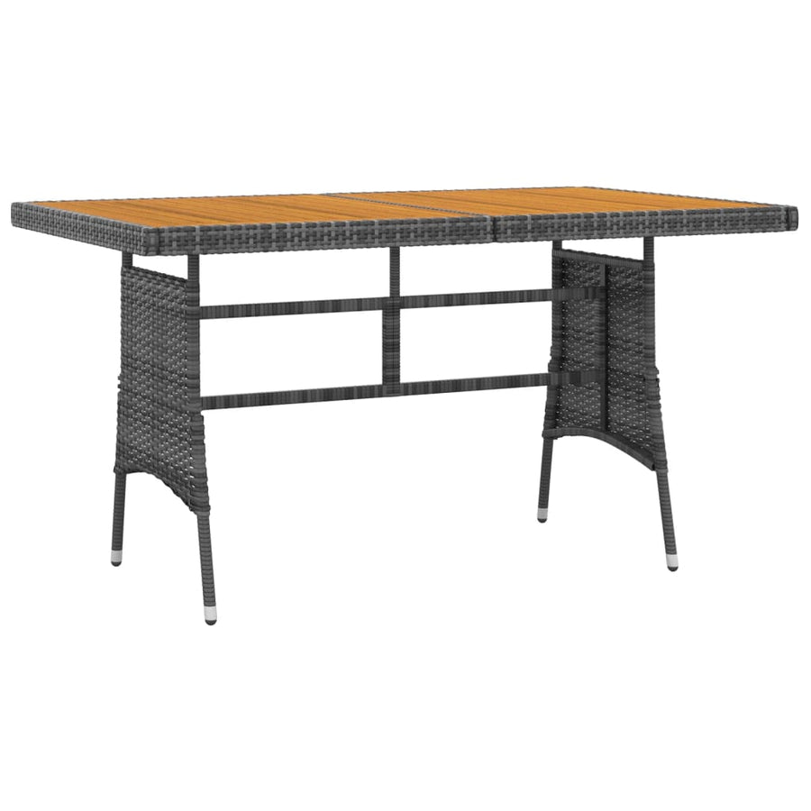 7-delige Tuinset poly rattan grijs