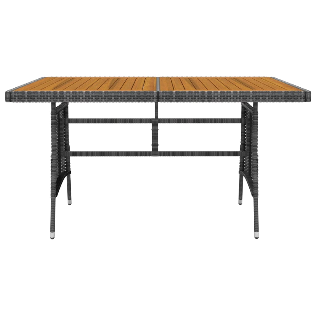 7-delige Tuinset poly rattan grijs