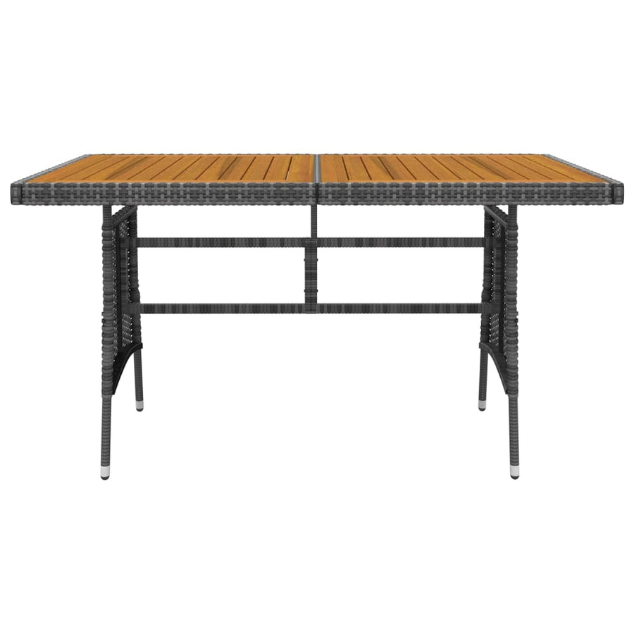 7-delige Tuinset poly rattan grijs