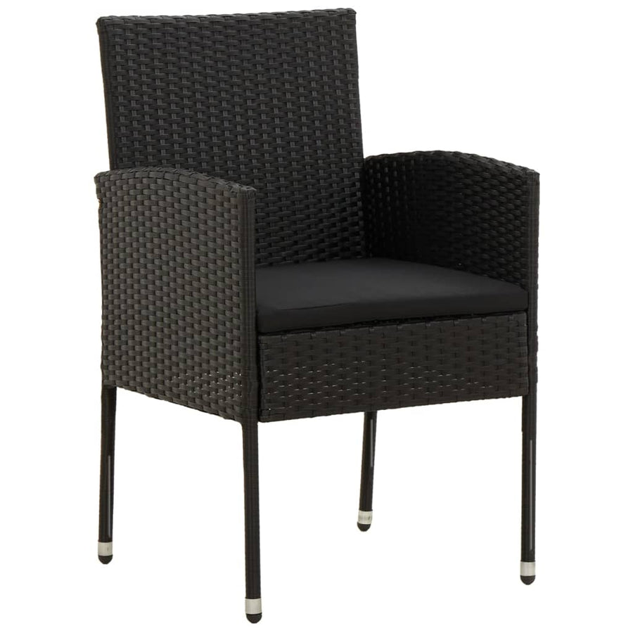 Tuinset Poly Rattan 7 Zwart