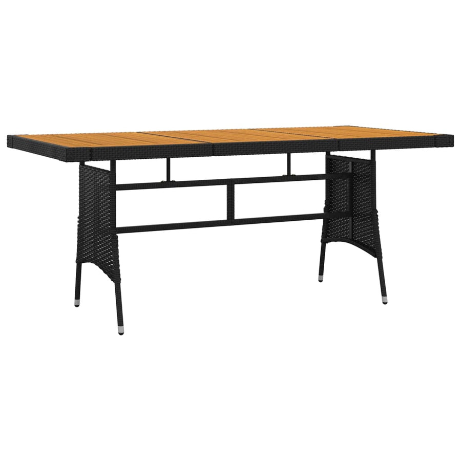 Tuinset Poly Rattan 7 Zwart