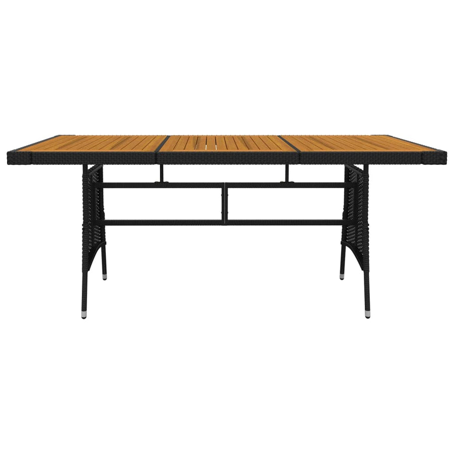 Tuinset Poly Rattan 7 Zwart