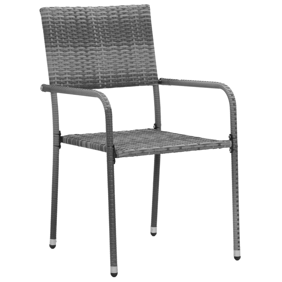 7-Delige Tuinset Poly Rattan Grijs