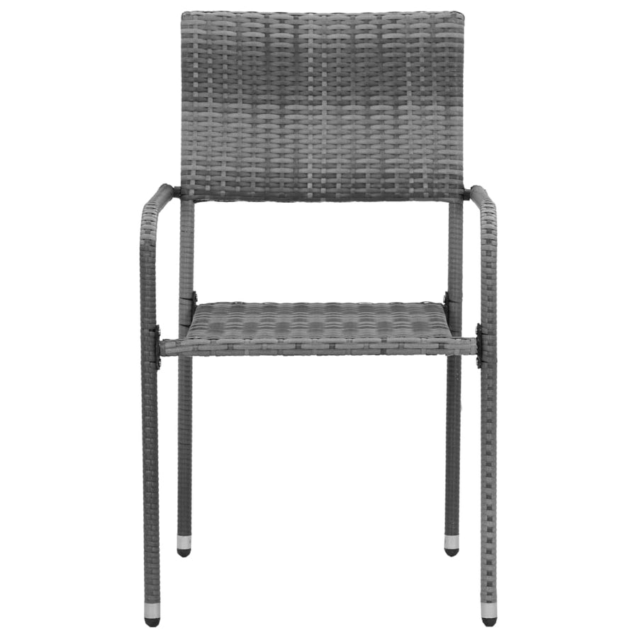 7-Delige Tuinset Poly Rattan Grijs