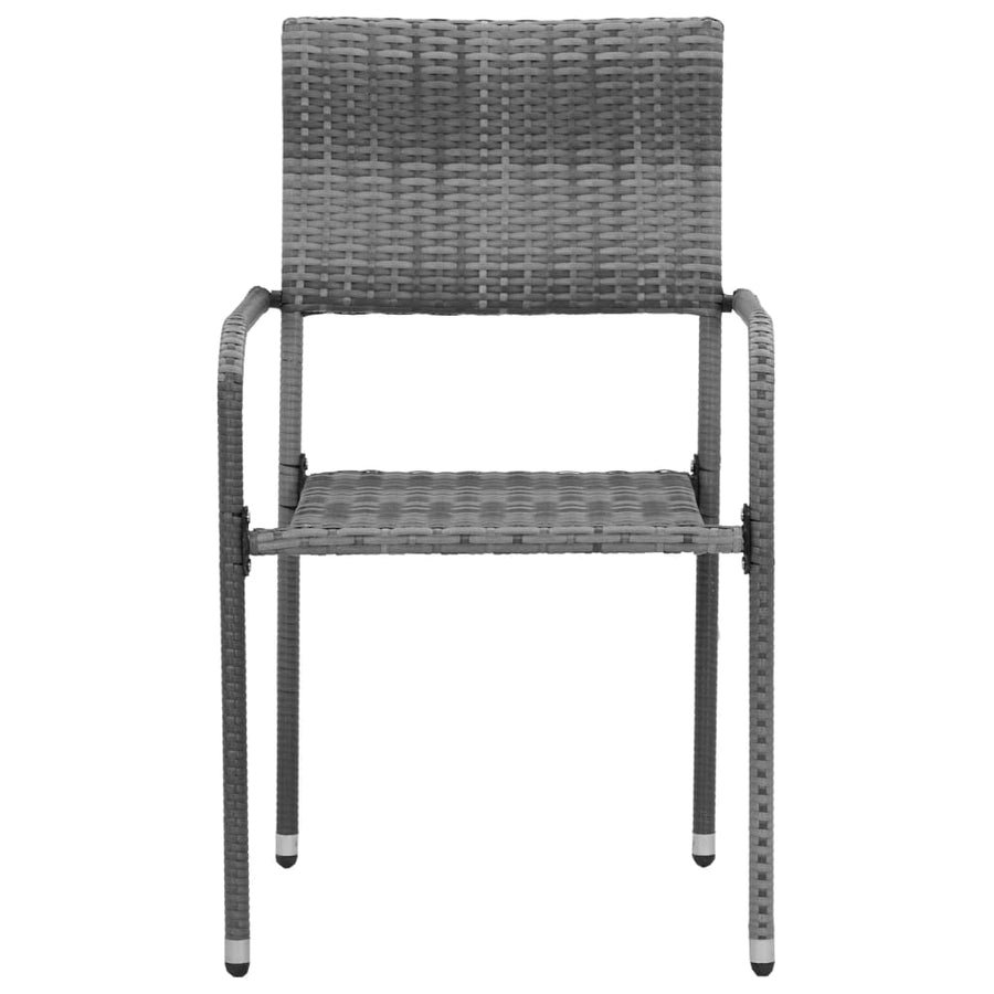 9-delige Tuinset poly rattan grijs