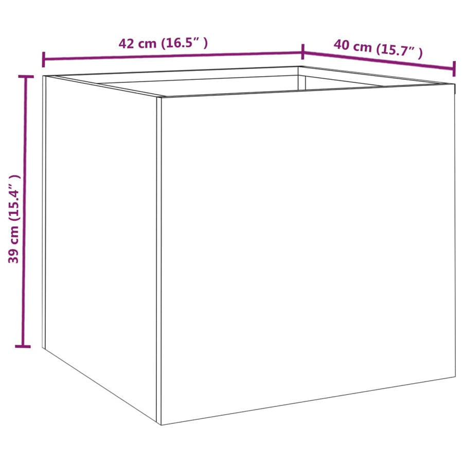 Plantenbak Cortenstaal 1 42 x 40 x 39 cm