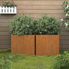 Planters 2 pcs 42x40x39 cm corten steel