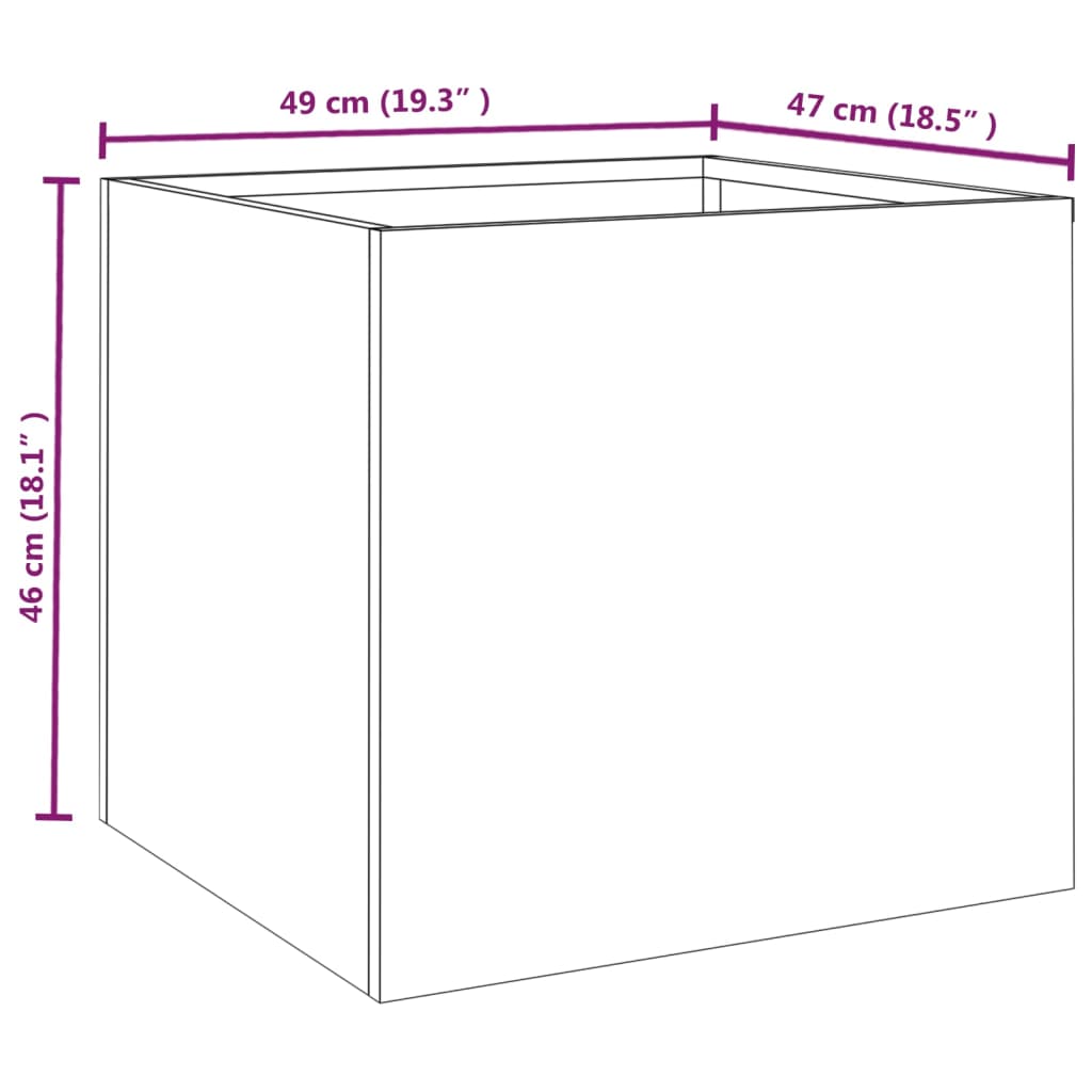 Plantenbak Cortenstaal 1 49 x 47 x 46 cm