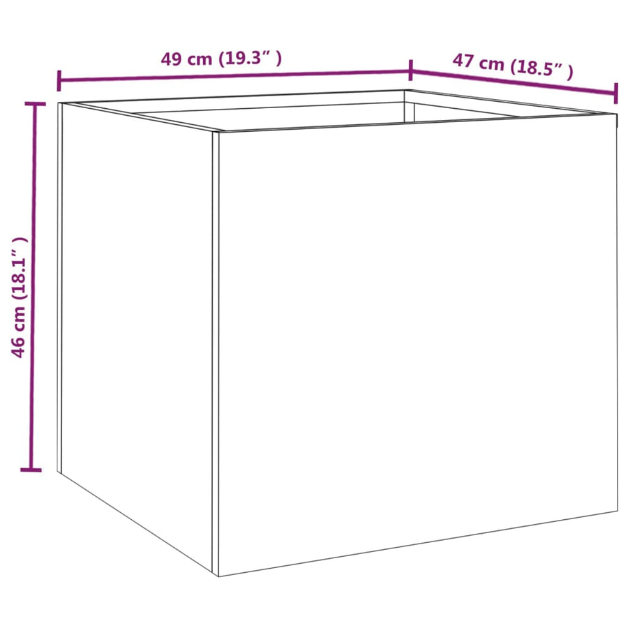 Plantenbakken Cortenstaal 2 49 x 47 x 46 cm