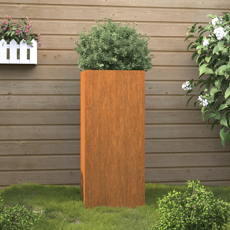 Plantenbak 32X27,5X75 Cm Cortenstaal 1 32 x 27.5 x 75 cm