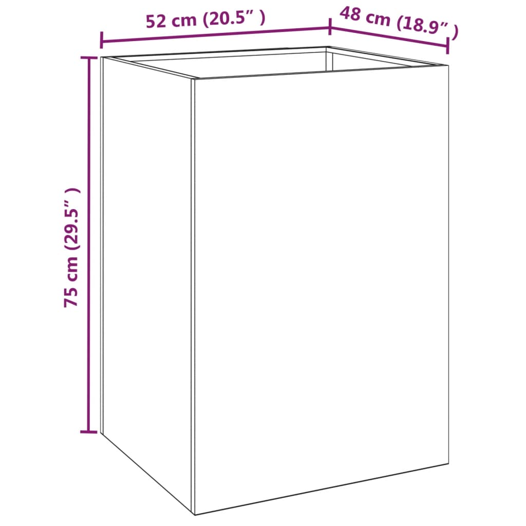 Plantenbak Cortenstaal 1 52 x 48 x 75 cm