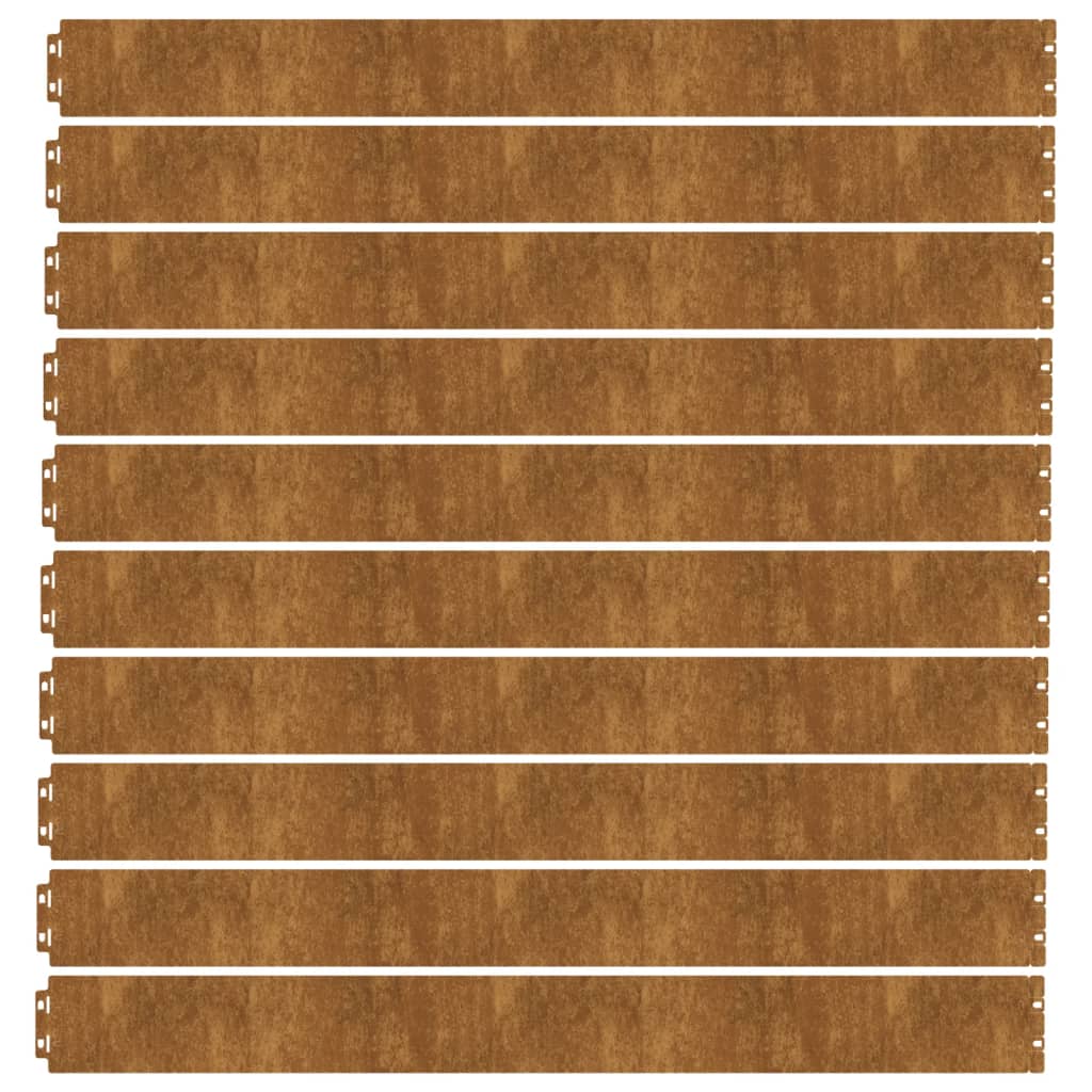 Gazonranden 10 stuks 10x103 cm flexibel cortenstaal