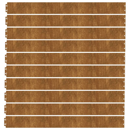 Gazonranden 10 stuks 10x103 cm flexibel cortenstaal