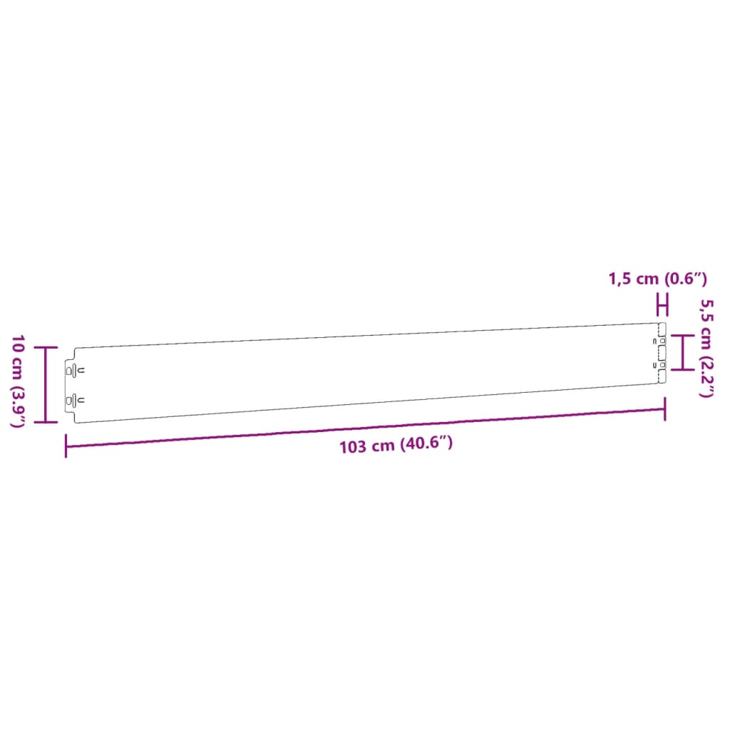 Gazonranden 10 stuks 10x103 cm flexibel cortenstaal