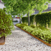Lawn Edging 10 pieces 10x103 cm flexible corten steel