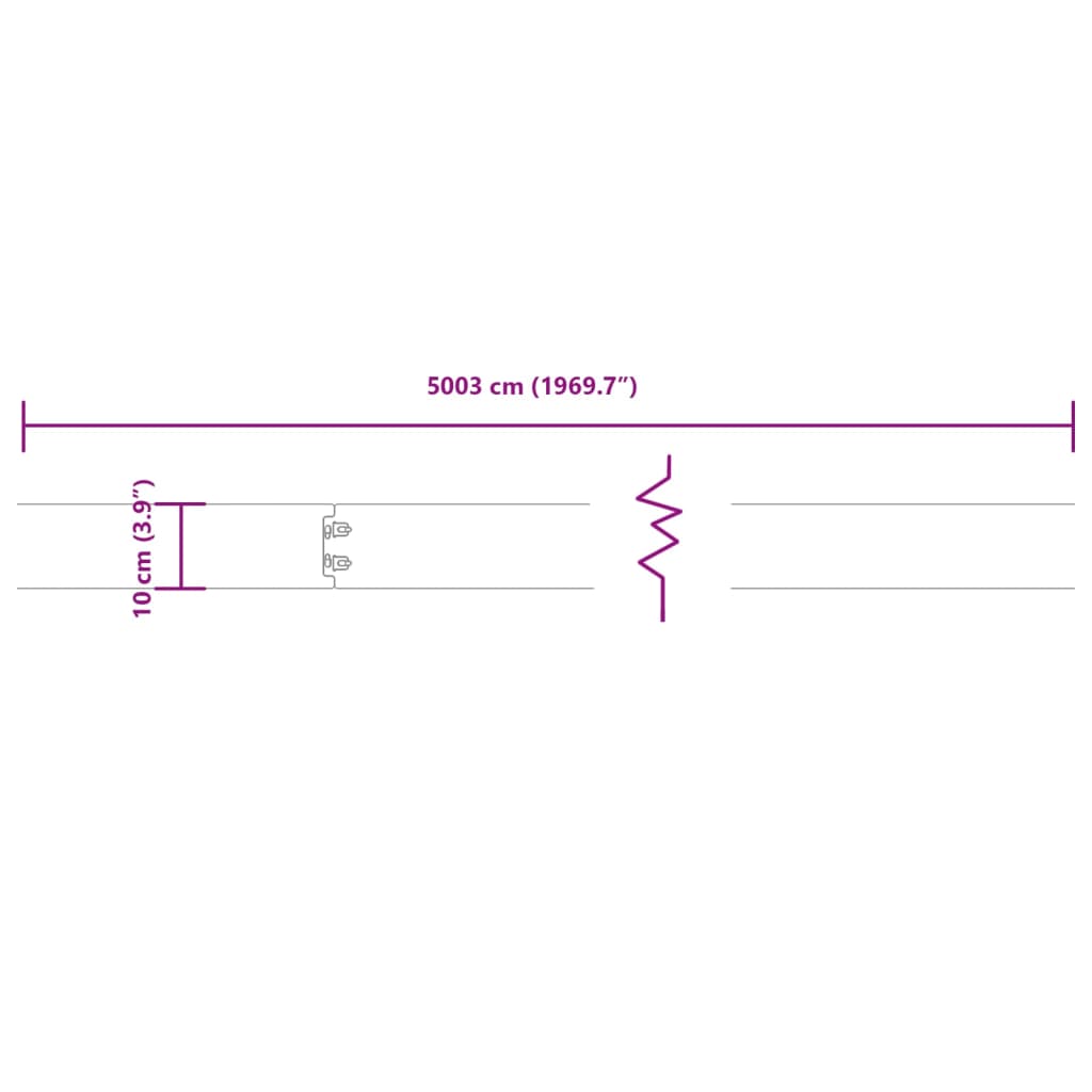 Gazonranden 50 stuks 10x103 cm flexibel cortenstaal