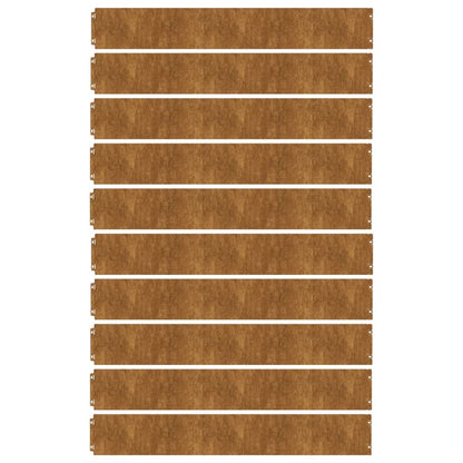 Gazonranden 10 stuks 15x103 cm flexibel cortenstaal
