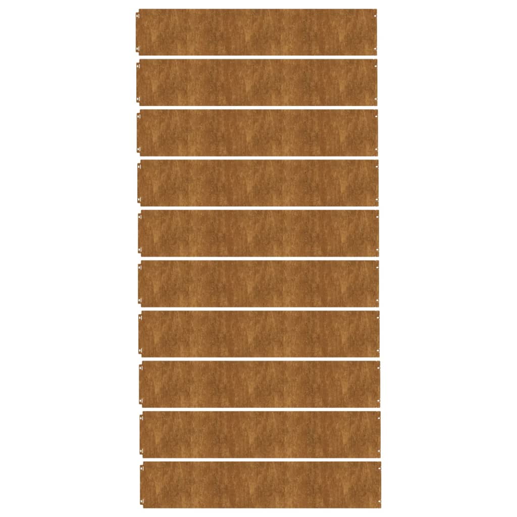 Gazonranden 10 stuks 20x103 cm flexibel cortenstaal