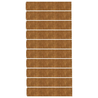 Gazonranden 10 stuks 20x103 cm flexibel cortenstaal