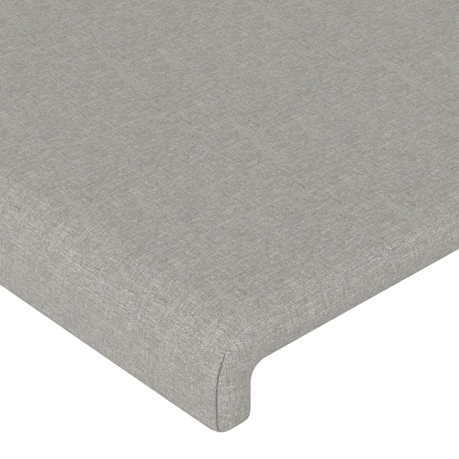 Hoofdbord 80x5x78/88 cm stof lichtgrijs 80 cm Laag