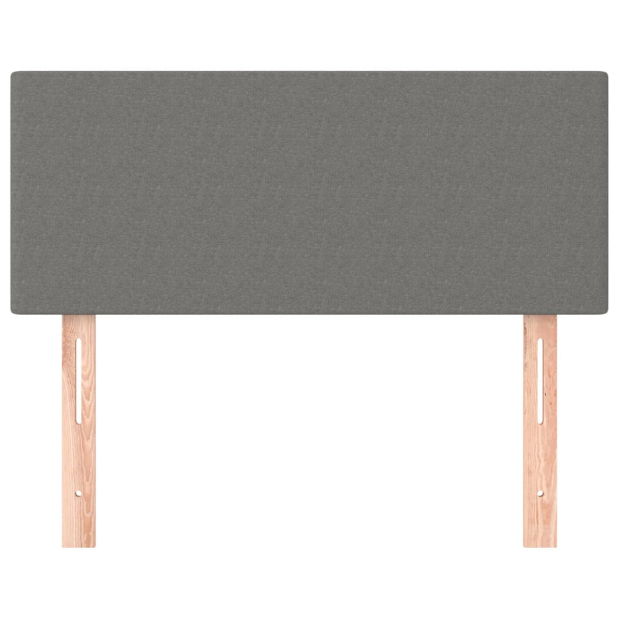 Hoofdbord 80x5x78/88 cm stof donkergrijs 80 cm Laag