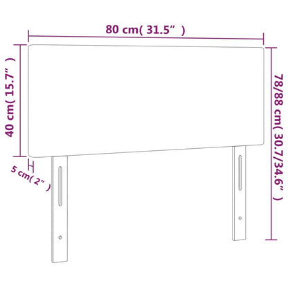 Hoofdbord 80X5X78/88 Cm Kunstleer Kleurig Cappuccino 80 cm Laag