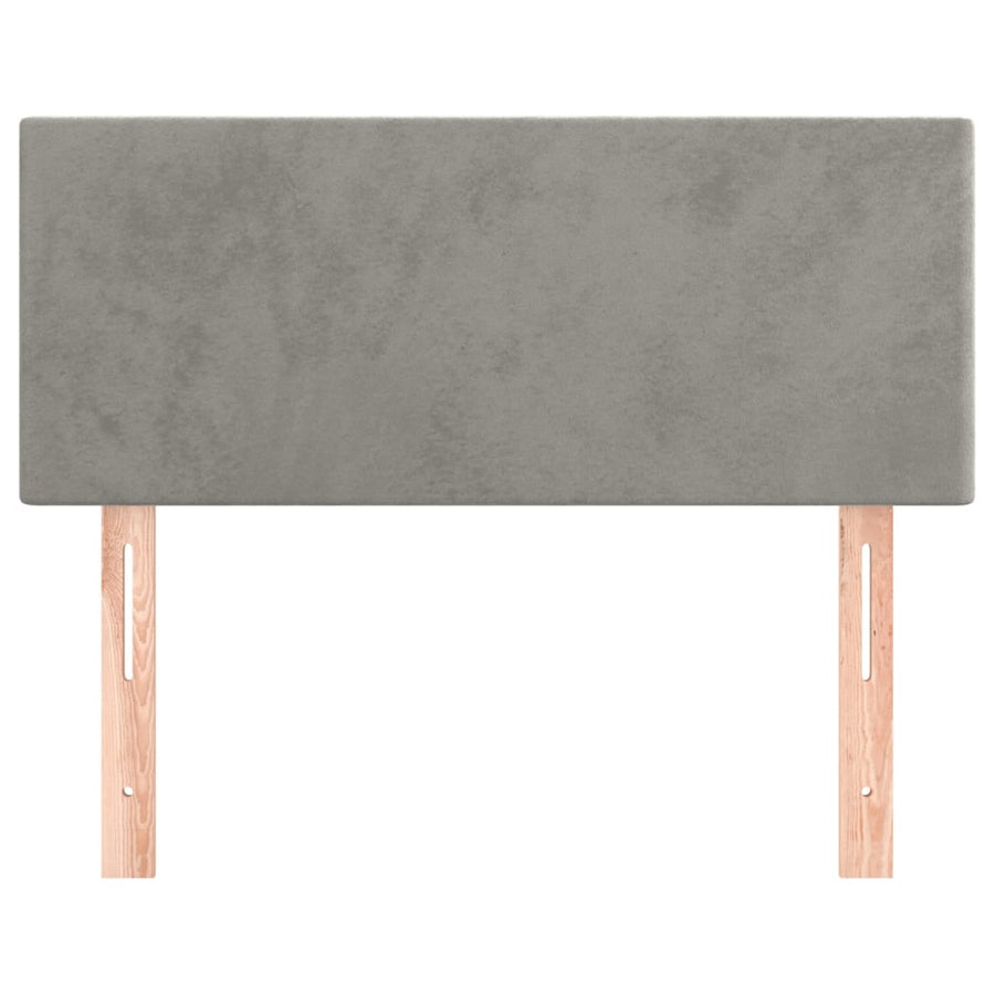 Hoofdbord 80X5X78/88 Cm Fluweel Lichtgrijs 80 cm Laag