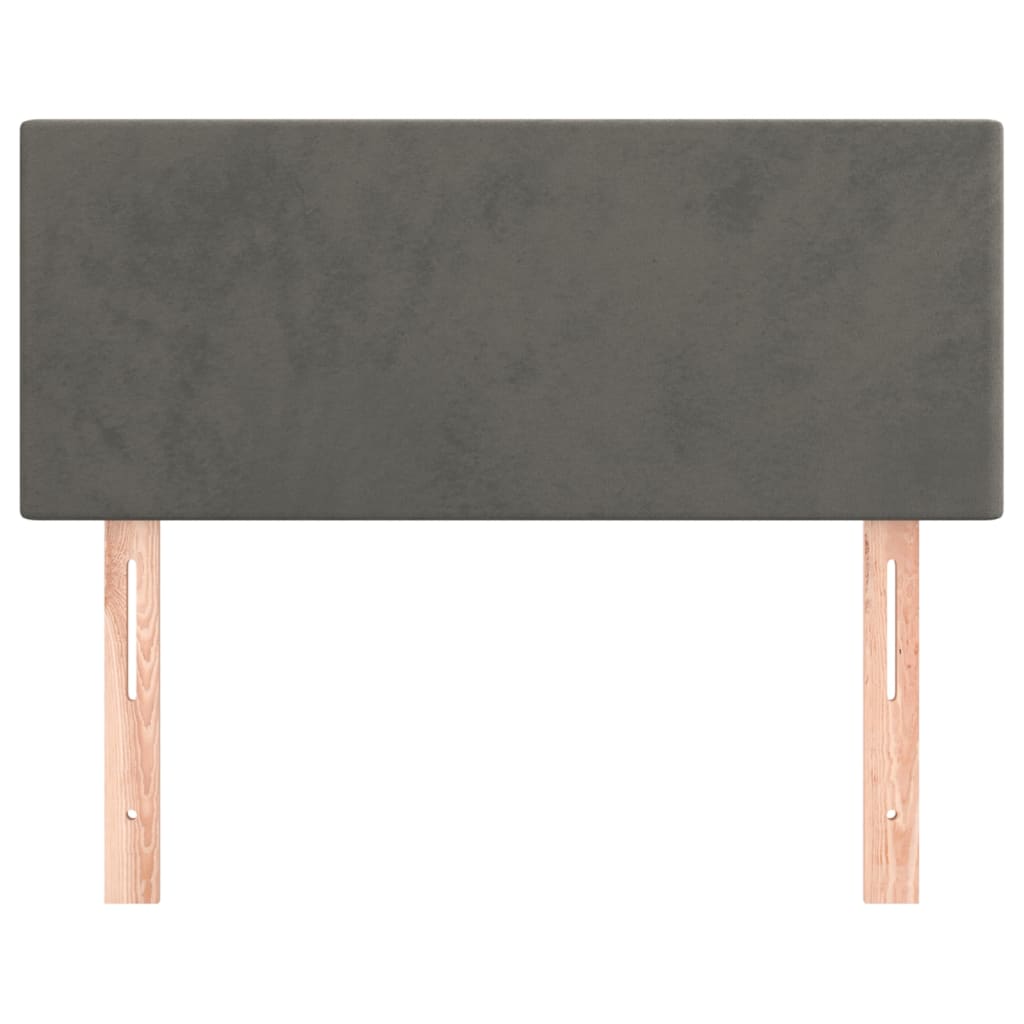 Hoofdbord 80X5X78/88 Cm Fluweel Donkergrijs 80 cm Laag