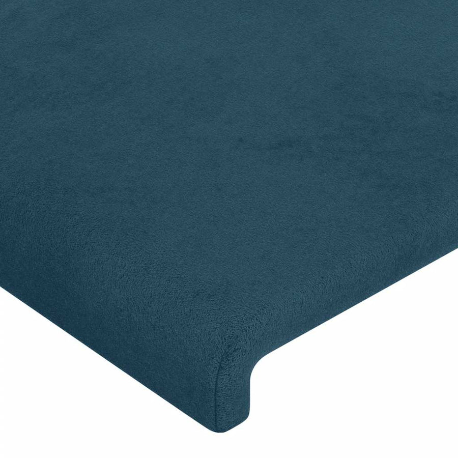 Hoofdbord 80x5x78/88 cm fluweel donkerblauw