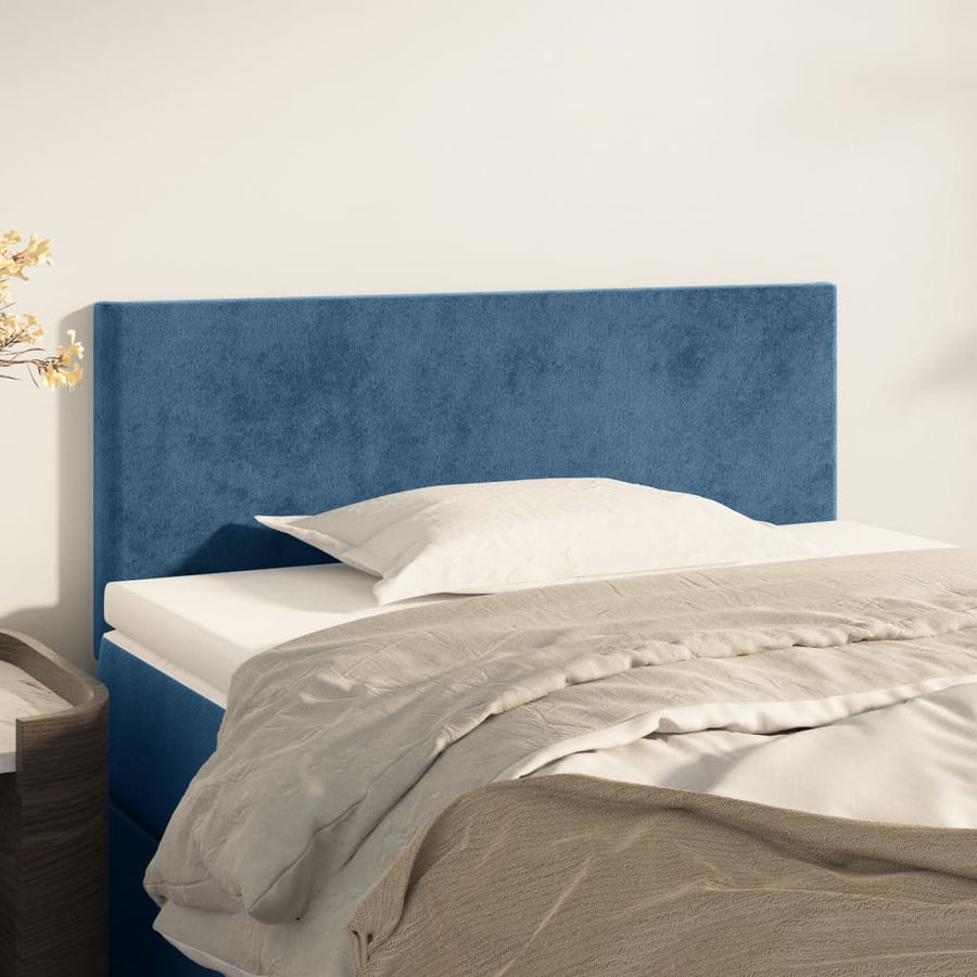Hoofdbord 80x5x78/88 cm fluweel donkerblauw