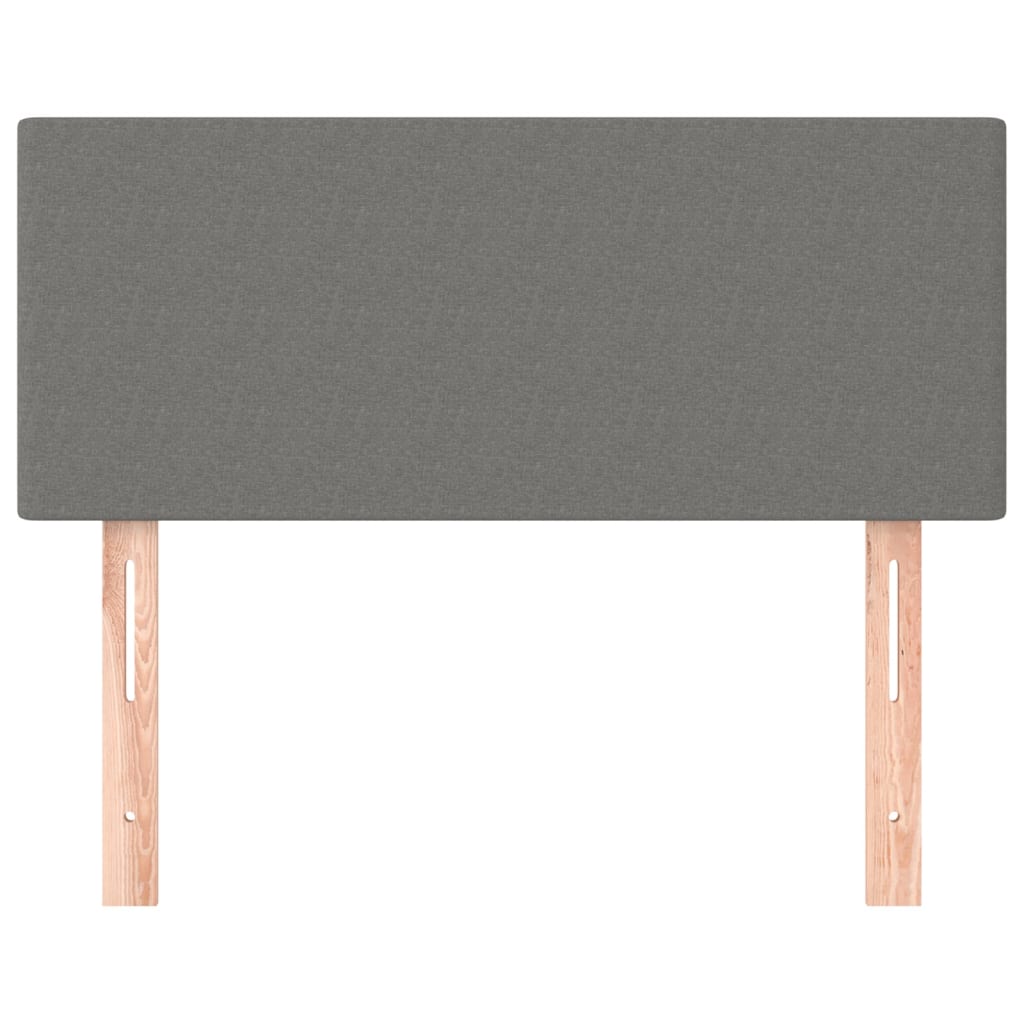 Hoofdbord 90x5x78/88 cm stof donkergrijs 90 cm Laag